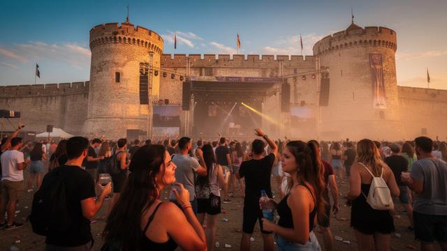 Fortress stage crowd at Exit Festival, Novi Sad
